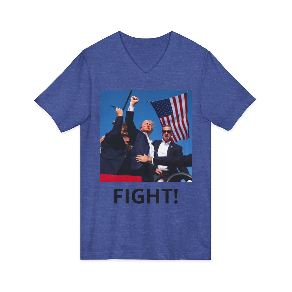 Fight! Patriotic Political V-Neck Tee
