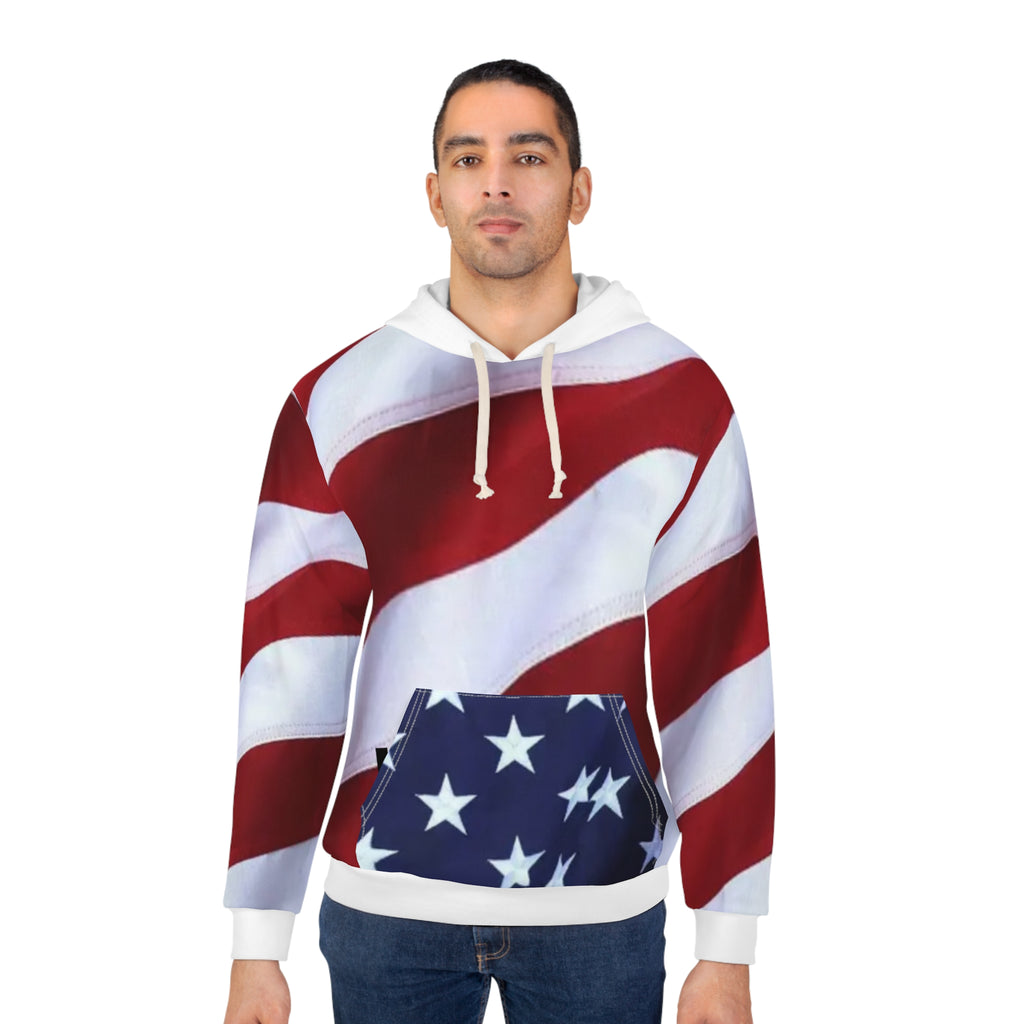 American Flag Hoodie VOTE. Political Shirt