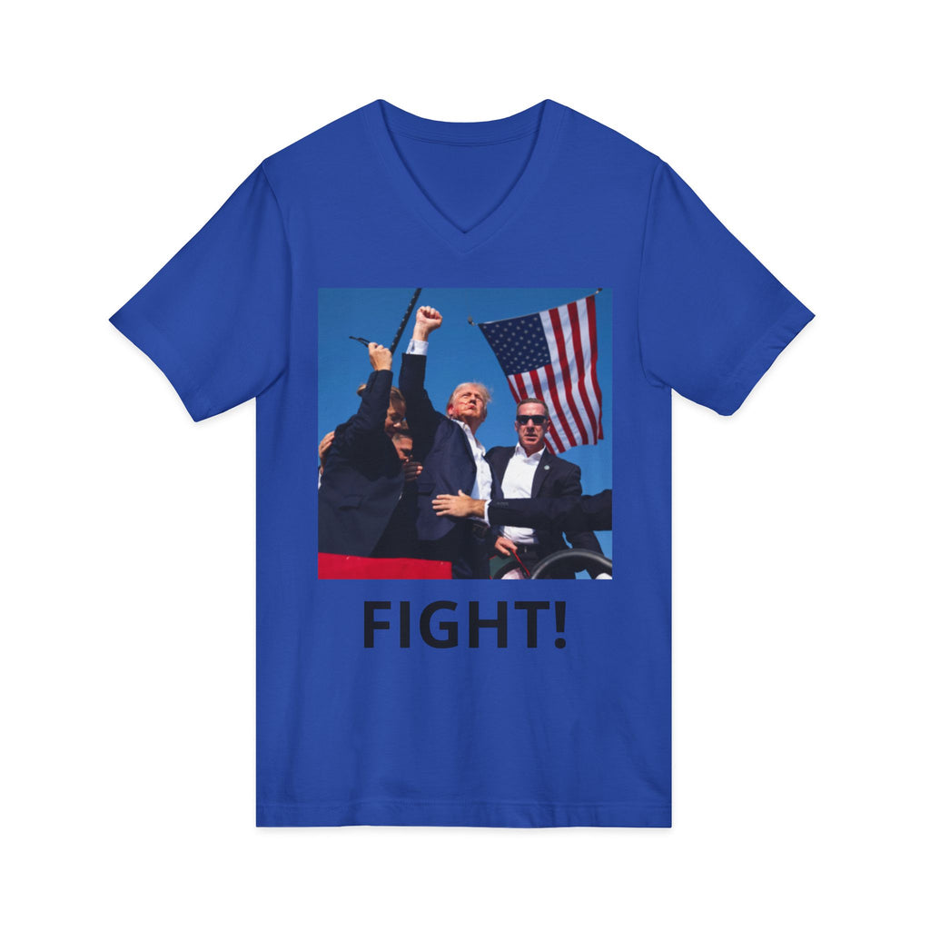 Fight! Patriotic Political V-Neck Tee