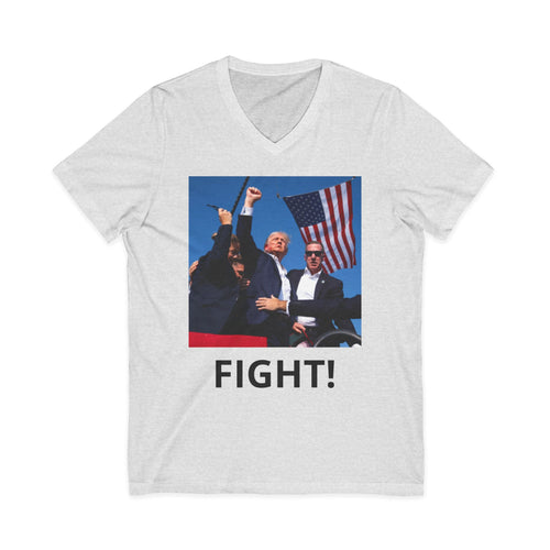 Fight! Patriotic Political V-Neck Tee